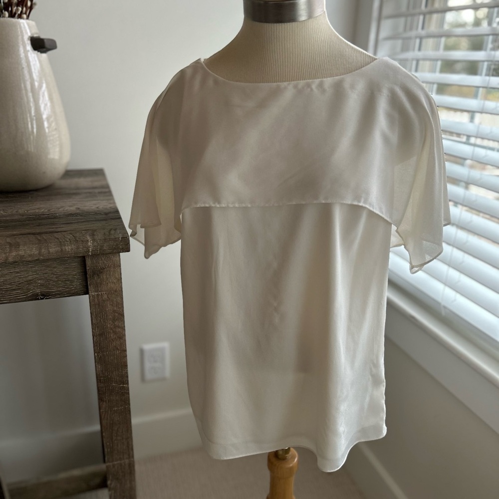 Ann Taylor Elegant White Blouse